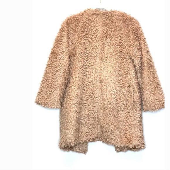 Foreign Exchange Peach|Salmon Teddy Bear cardigan Sweater Small - Picture 2 of 4